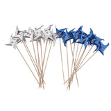 Maxbell Pack of 50pcs ColorfuL Foil Windmill Fruit Tropical Party Table Decor