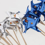 Maxbell Pack of 50pcs ColorfuL Foil Windmill Fruit Tropical Party Table Decor