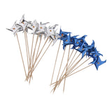 Maxbell Pack of 50pcs ColorfuL Foil Windmill Fruit Tropical Party Table Decor