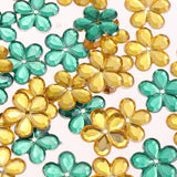 Maxbell 100 Pieces DIY Flower Petal Beads Crafts Wedding Party Jewelry Making Accessories Green & Yellow