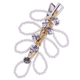 Maxbell Bridal Wedding Golden Pearls Hair Clips Barrette Hair Jewelry Gifts