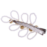 Maxbell Bridal Wedding Golden Pearls Hair Clips Barrette Hair Jewelry Gifts