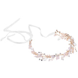 Maxbell Women Rhinestone Pearl Headband Wedding Bridal Tiara Hair Band Head Piece Gift