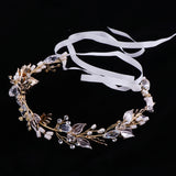 Maxbell Women Rhinestone Pearl Headband Wedding Bridal Tiara Hair Band Head Piece Gift