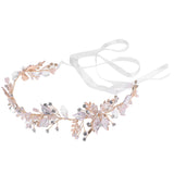 Maxbell Women Rhinestone Pearl Headband Wedding Bridal Tiara Hair Band Head Piece Gift