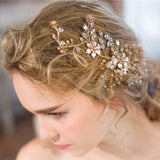 Maxbell Elegant Rhinestone Flower Bridal Bridesmaid Side Hair Clip Wedding Jewelry