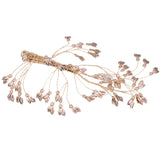 Maxbell Golden Bridal Side Hair Clips Rhinestone Hair Pins Wedding Hair Jewelry Gift