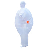 Maxbell Funny Adult Inflatable Chub Costume Halloween Party Fat Suit Dress White