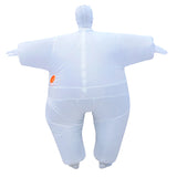 Maxbell Funny Adult Inflatable Chub Costume Halloween Party Fat Suit Dress White