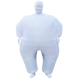 Maxbell Funny Adult Inflatable Chub Costume Halloween Party Fat Suit Dress White