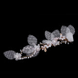 Maxbell Elegant Pearls Bridal Bridesmaid Flower Side Hair Clip Wedding Party Jewelry