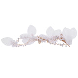 Maxbell Elegant Pearls Bridal Bridesmaid Flower Side Hair Clip Wedding Party Jewelry