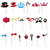 Maxbell 19 Pieces Birthday Photo Booth Props Wedding Party Mask Photobooth Props