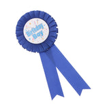 Maxbell Birthday Boy Rosette Ribbon Badge Brooch Birthday Party Baby Shower Favor Blue