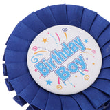 Maxbell Birthday Boy Rosette Ribbon Badge Brooch Birthday Party Baby Shower Favor Blue