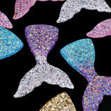 Maxbell 10 Pieces Resin Flatback Embellishment Mermaid Fishtail for Jewelry Making Craft DIY Hanging Pendant Charms