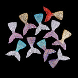 Maxbell 10 Pieces Resin Flatback Embellishment Mermaid Fishtail for Jewelry Making Craft DIY Hanging Pendant Charms