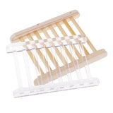 Maxbell 2 Pieces Natural Wood Soap Tray Holder Dish and Clear Acrylic Soap Dish Case Storage Bath Shower Plate Home Bathroom Wash Soap Holder Storage Organizer