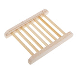 Maxbell 2 Pieces Natural Wood Soap Tray Holder Dish and Clear Acrylic Soap Dish Case Storage Bath Shower Plate Home Bathroom Wash Soap Holder Storage Organizer