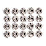 Maxbell 20Pieces Round Beads For DIY Bracelet Necklace Connector Spacer Charm Beads