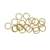 Maxbell Pack of 20 Pcs Metal Solid Brass Round Edged Keyring Keychain Split Ring Keys Rings Chain Holder Bag Charms Clasp for Clip key DIY Jewelry 15 mm