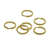 Maxbell Pack of 20 Pcs Metal Solid Brass Round Edged Keyring Keychain Split Ring Keys Rings Chain Holder Bag Charms Clasp for Clip key DIY Jewelry 15 mm