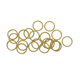 Maxbell Pack of 20 Pcs Metal Solid Brass Round Edged Keyring Keychain Split Ring Keys Rings Chain Holder Bag Charms Clasp for Clip key DIY Jewelry 15 mm