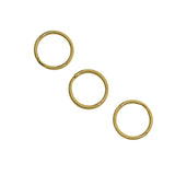 Maxbell Pack of 20 Pcs Metal Solid Brass Round Edged Keyring Keychain Split Ring Keys Rings Chain Holder Bag Charms Clasp for Clip key DIY Jewelry 15 mm