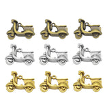 Maxbell 9 Piece Mixed Alloy Motorbike Shape Charms Pendants Jewelry Making Findings for DIY Bracelet Necklace Earrings