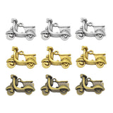 Maxbell 9 Piece Mixed Alloy Motorbike Shape Charms Pendants Jewelry Making Findings for DIY Bracelet Necklace Earrings