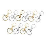 Maxbell 10 Pieces Mixed Color Lobster Clasps Key Chain Hook Split Ring Accessories