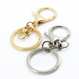 Maxbell 10 Pieces Mixed Color Lobster Clasps Key Chain Hook Split Ring Accessories