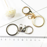 Maxbell 10 Pieces Mixed Color Lobster Clasps Key Chain Hook Split Ring Accessories