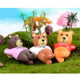 Maxbell 6pcs Miniature House Fairy Garden Micro Landscape Home Garden Decoration Bonsai Craft Decor- Sleeping Bear