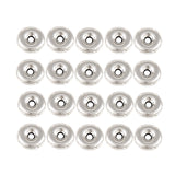 Maxbell 20 Pieces Round Gasket Flat Beads Bracelet Necklace Connector Spacer Beads