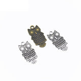 Maxbell 20 Piece Mixed Alloy Owl Shape Charms Pendants Jewelry Making Findings for DIY Bracelet Necklace Earrings