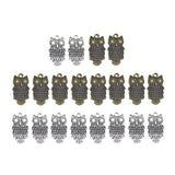 Maxbell 20 Piece Mixed Alloy Owl Shape Charms Pendants Jewelry Making Findings for DIY Bracelet Necklace Earrings