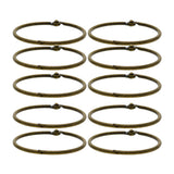 Maxbell 10 Pieces Round Shape Metal Paper Photo Album Book Loose Leaf Hinged Binder Ring Key Ring Keychain DIY Craft, Diameter 73mm