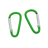 Maxbell 20 Pieces D Shape Carabiner Spring Clip Hook Keychain Key Clip Sports Climbing Hiking Hook for Outdoor Sports Travel Green