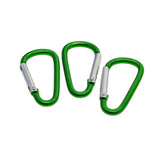 Maxbell 20 Pieces D Shape Carabiner Spring Clip Hook Keychain Key Clip Sports Climbing Hiking Hook for Outdoor Sports Travel Green