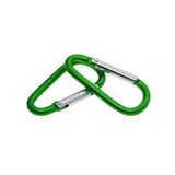 Maxbell 20 Pieces D Shape Carabiner Spring Clip Hook Keychain Key Clip Sports Climbing Hiking Hook for Outdoor Sports Travel Green