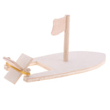 Maxbell Unfinished Wood Wooden Sailboat Model for Kids Painting Craft Children Toys for Painting Wood Crafts