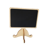 Maxbell 10 Pieces Mini Wood Blackboard Memo Message Board Sign Display Board 8.9 x 9.8 cm Small Chalkboard Stand Clips Wooden Menu Black Board for Restaurant Coffee Bar