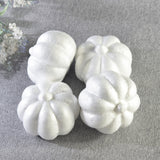 Maxbell 10 Pieces 3.15 x 2.56" White Smooth Polystyrene Foam Craft Halloween Punpkin for Arts & Crafts Christmas Halloween Party Decor Science Modeling and School Projects