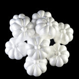 Maxbell 10 Pieces 3.15 x 2.56" White Smooth Polystyrene Foam Craft Halloween Punpkin for Arts & Crafts Christmas Halloween Party Decor Science Modeling and School Projects