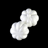 Maxbell 10 Pieces 3.15 x 2.56" White Smooth Polystyrene Foam Craft Halloween Punpkin for Arts & Crafts Christmas Halloween Party Decor Science Modeling and School Projects
