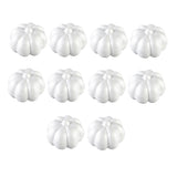 Maxbell 10 Pieces 3.15 x 2.56" White Smooth Polystyrene Foam Craft Halloween Punpkin for Arts & Crafts Christmas Halloween Party Decor Science Modeling and School Projects