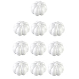 Maxbell 10 Pieces 3.15 x 2.56" White Smooth Polystyrene Foam Craft Halloween Punpkin for Arts & Crafts Christmas Halloween Party Decor Science Modeling and School Projects