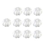 Maxbell 10 Pieces 3.15 x 2.56" White Smooth Polystyrene Foam Craft Halloween Punpkin for Arts & Crafts Christmas Halloween Party Decor Science Modeling and School Projects