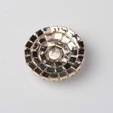 Maxbell 5 Pieces Round Alloy Rhinestone Crystal Flatback Craft Buttons Embellishment for DIY Clothing Bag Decoration